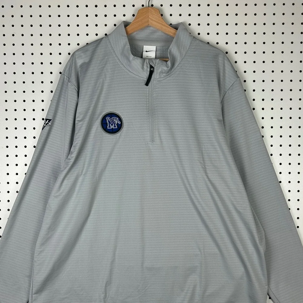 Nike Memphis Tigers Basketball 1 Cent Quarter Zip 3XL Grey Sideline Coach Penny